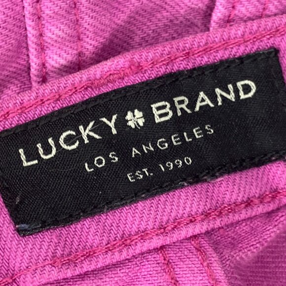 Lucky Brand Size 4 27 Orchid Purple Mid Rise Cut Off Frayed Denim Jean Shorts - Picture 8 of 11